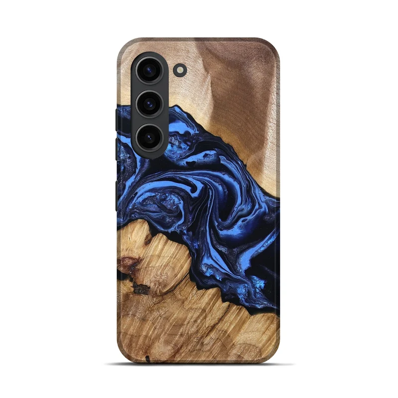 Galaxy S23 Wood Live Edge Phone Case - Sarai (Blue, 829813)