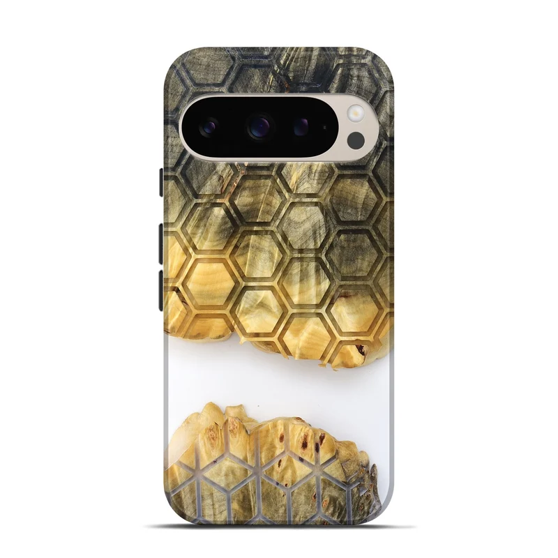 Pixel 9 Pro Wood Live Edge Phone Case - Ron (Clear, 829818)