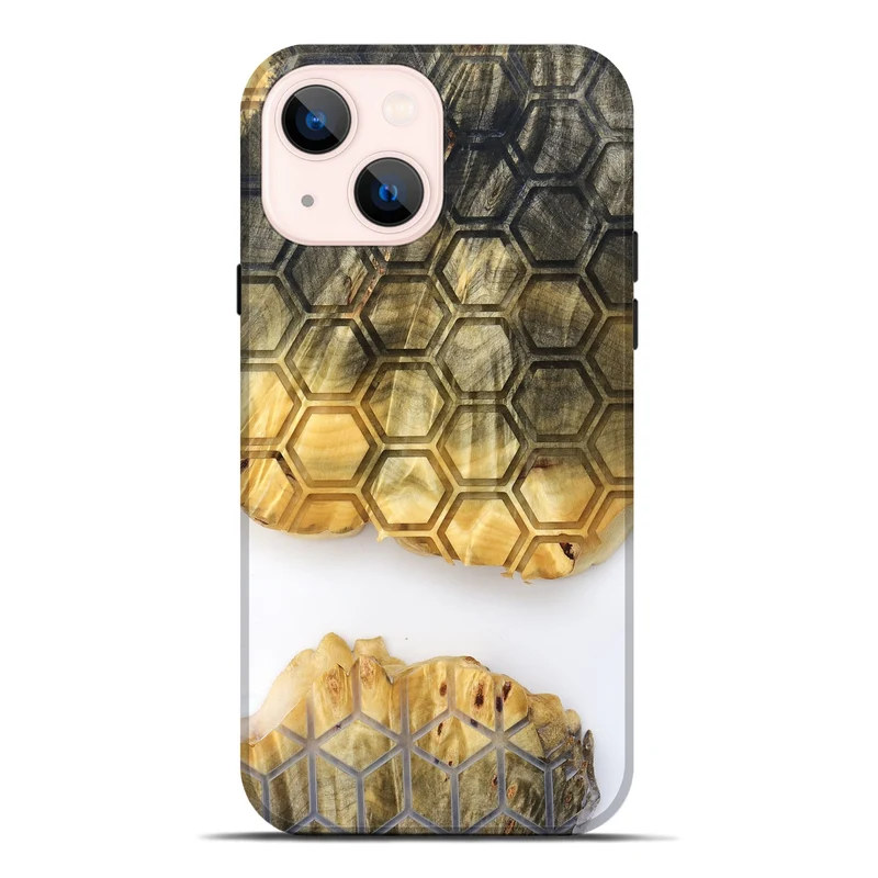 iPhone 14 Plus Wood Live Edge Phone Case - Ron (Clear, 829818)
