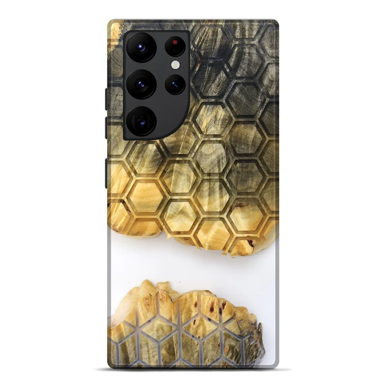 Galaxy S22 Ultra Wood Live Edge Phone Case - Ron (Clear, 829818)
