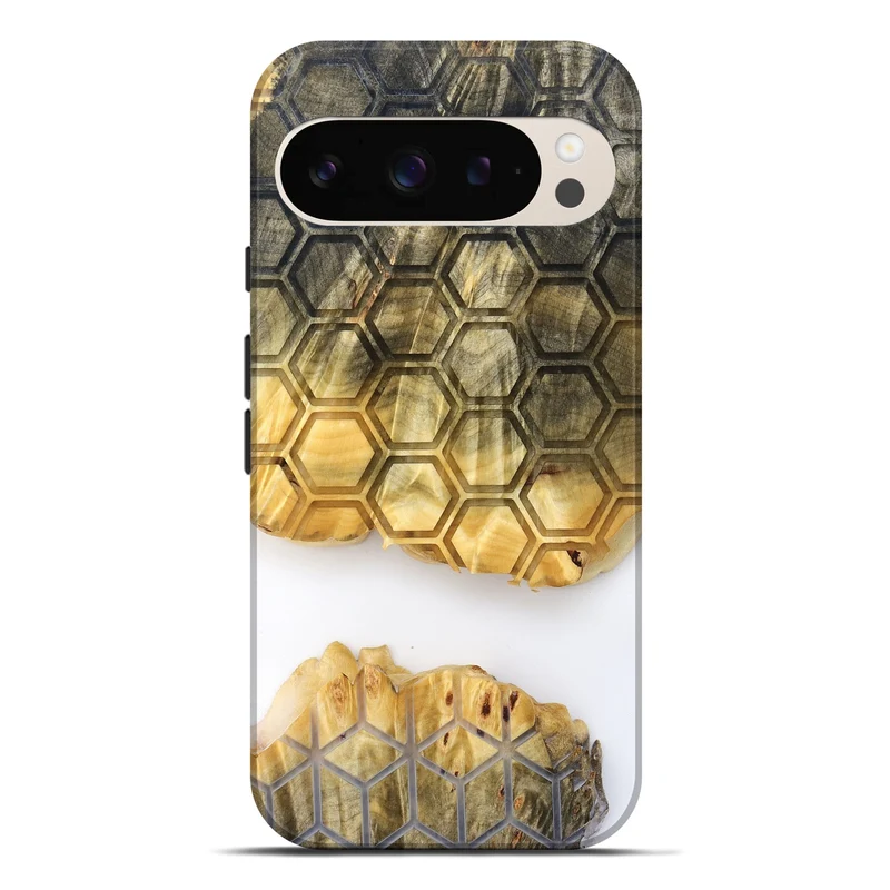 Pixel 9 Pro XL Wood Live Edge Phone Case - Ron (Clear, 829818)