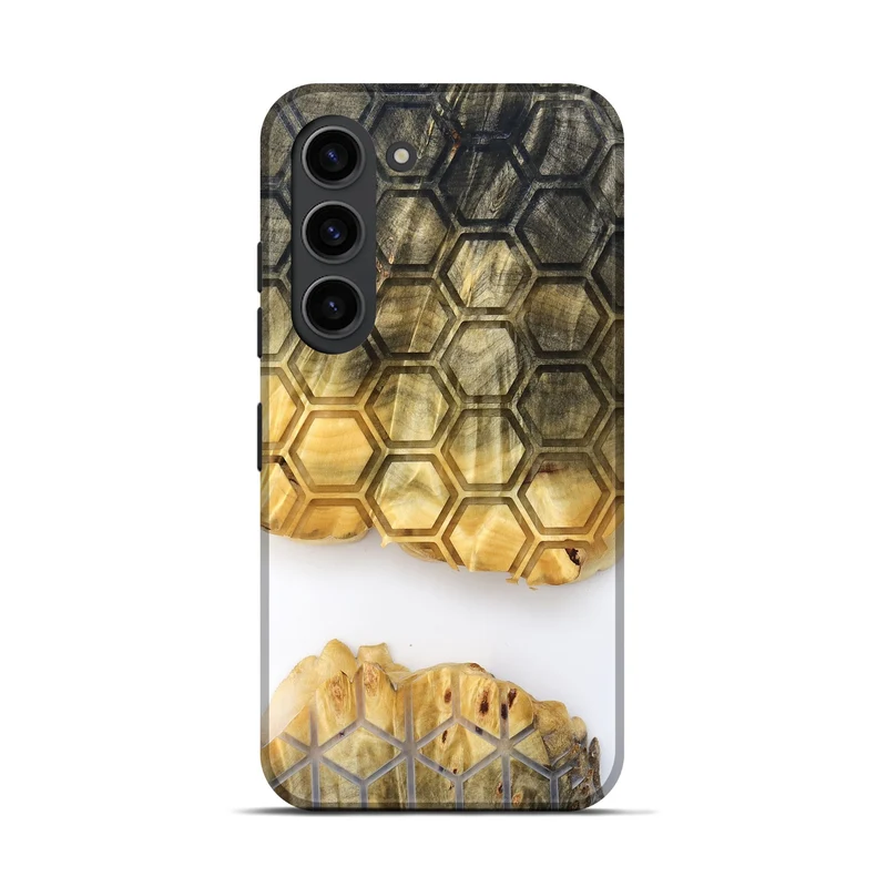 Galaxy S23 Wood Live Edge Phone Case - Ron (Clear, 829818)