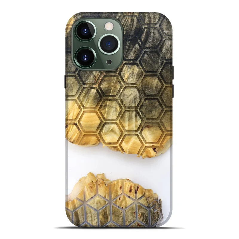 iPhone 13 Pro Max Wood Live Edge Phone Case - Ron (Clear, 829818)