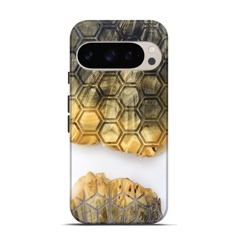 Pixel 10 Pro Wood Live Edge Phone Case - Ron (Clear, 829818)