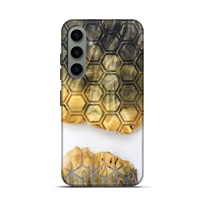 Galaxy S24 Wood Live Edge Phone Case - Ron (Clear, 829818)