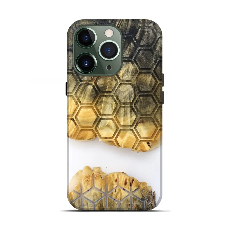iPhone 13 Pro Wood Live Edge Phone Case - Ron (Clear, 829818)