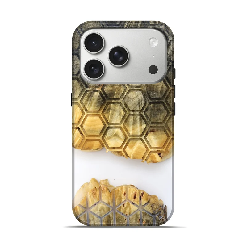 iPhone 17 Pro Wood Live Edge Phone Case - Ron (Clear, 829818)