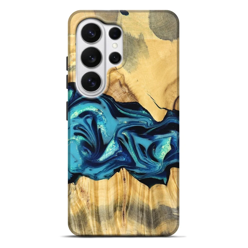 Galaxy S26 Ultra Wood Live Edge Phone Case - Daron (Blue, 829800)
