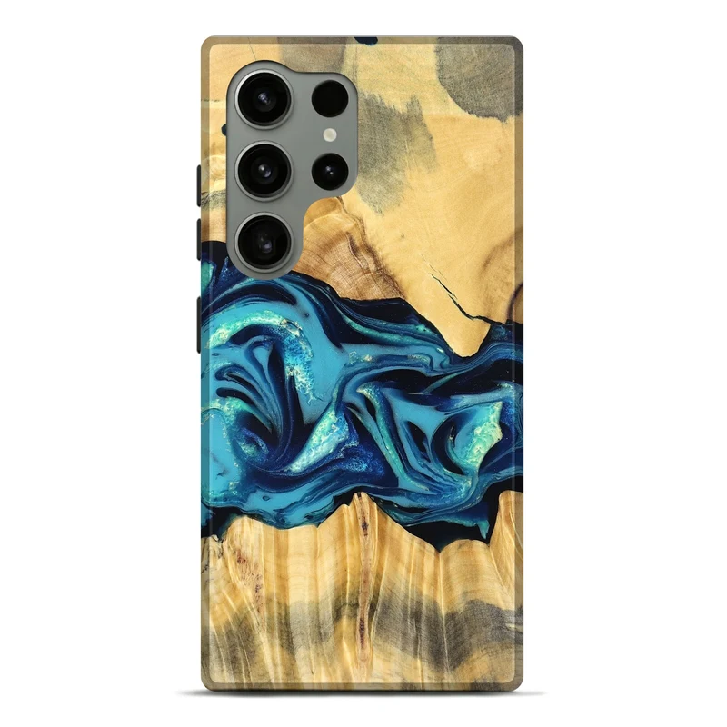 Galaxy S24 Ultra Wood Live Edge Phone Case - Daron (Blue, 829800)