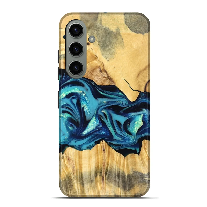 Galaxy S24 Plus Wood Live Edge Phone Case - Daron (Blue, 829800)