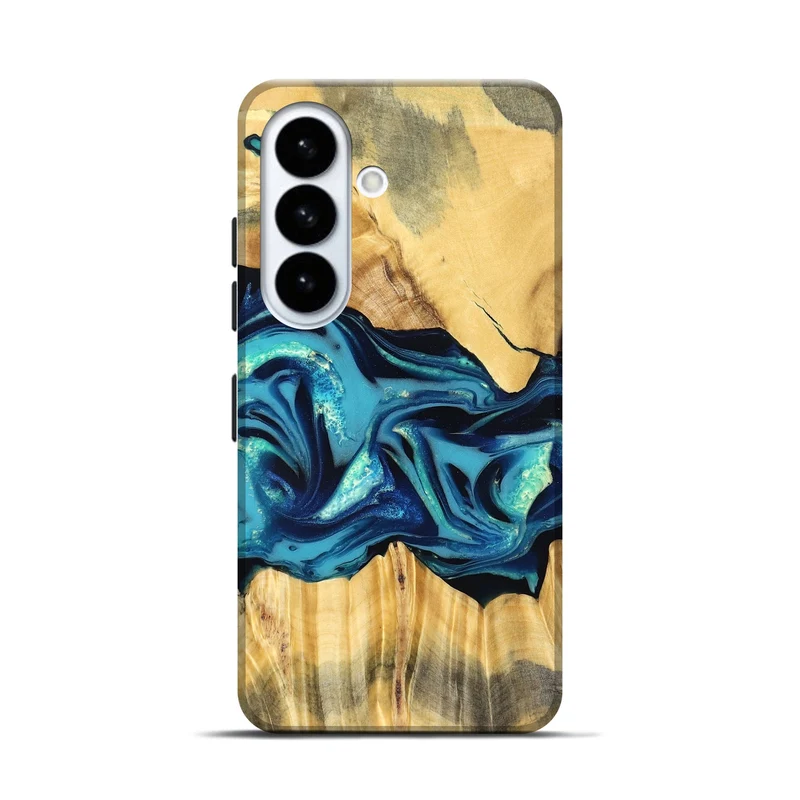 Galaxy S26 Wood Live Edge Phone Case - Daron (Blue, 829800)