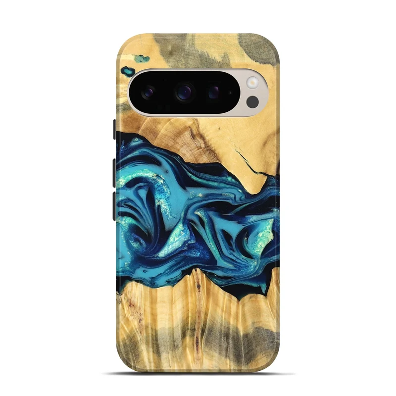 Pixel 10 Wood Live Edge Phone Case - Daron (Blue, 829800)