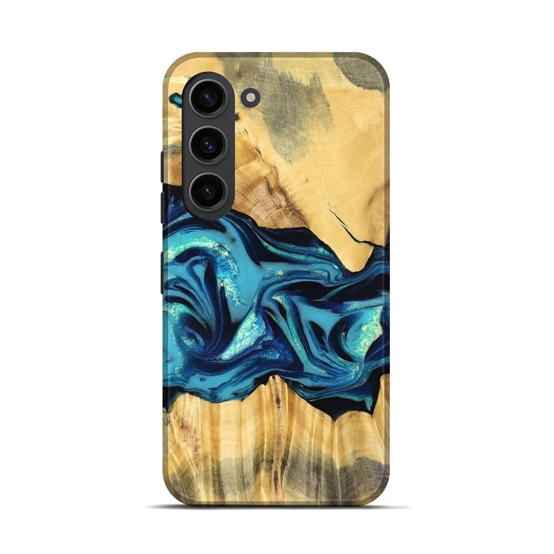 Galaxy S23 Wood Live Edge Phone Case - Daron (Blue, 829800)
