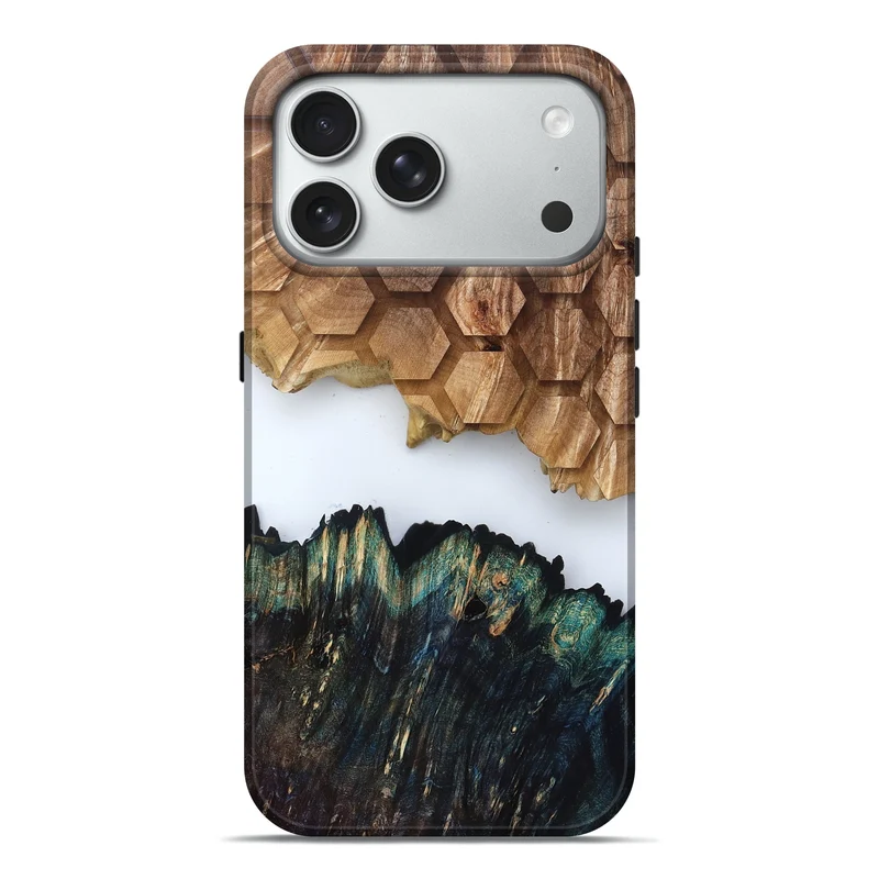 iPhone 18 Pro Max Wood Live Edge Phone Case - Fabian (Clear, 829798)