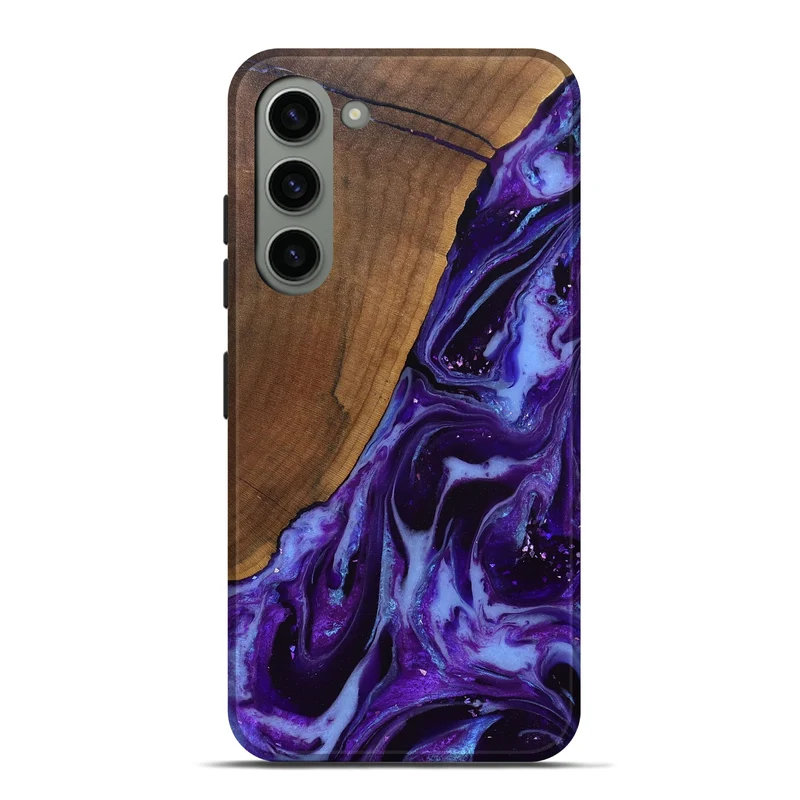 Galaxy S23 Plus Wood Live Edge Phone Case - Koen (Purple, 829794)