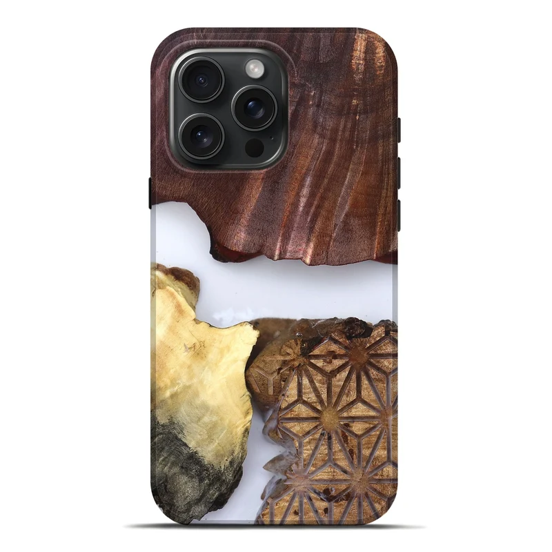 iPhone 16 Pro Max Wood Live Edge Phone Case - Deanna (Clear, 829796)