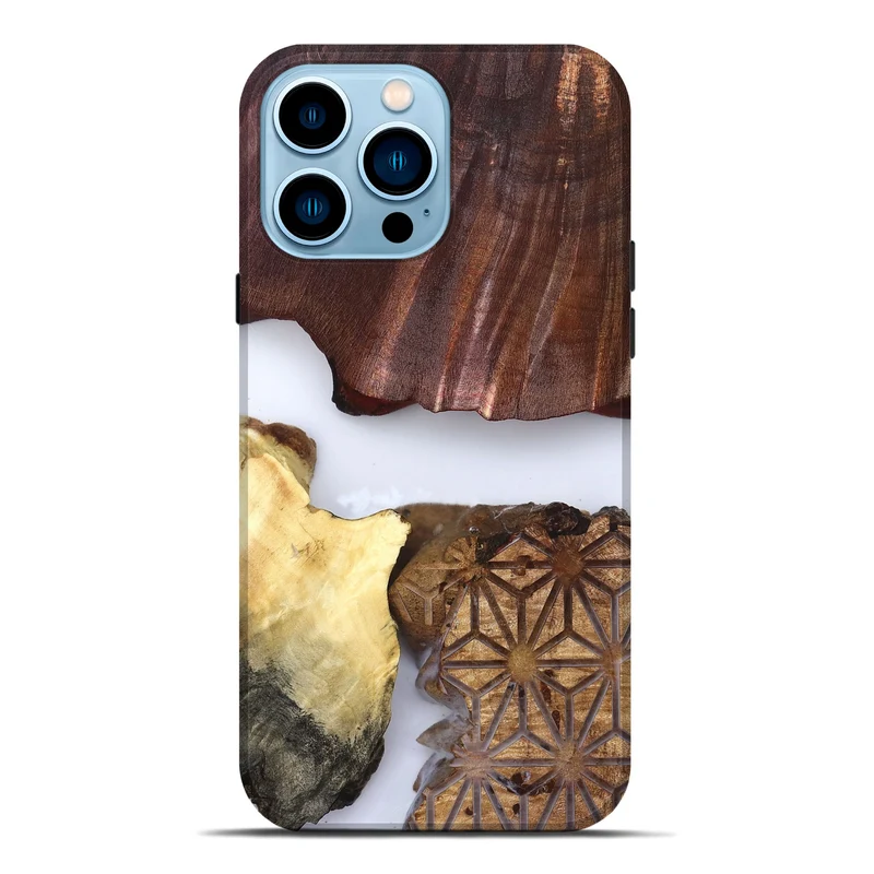iPhone 14 Pro Max Wood Live Edge Phone Case - Deanna (Clear, 829796)