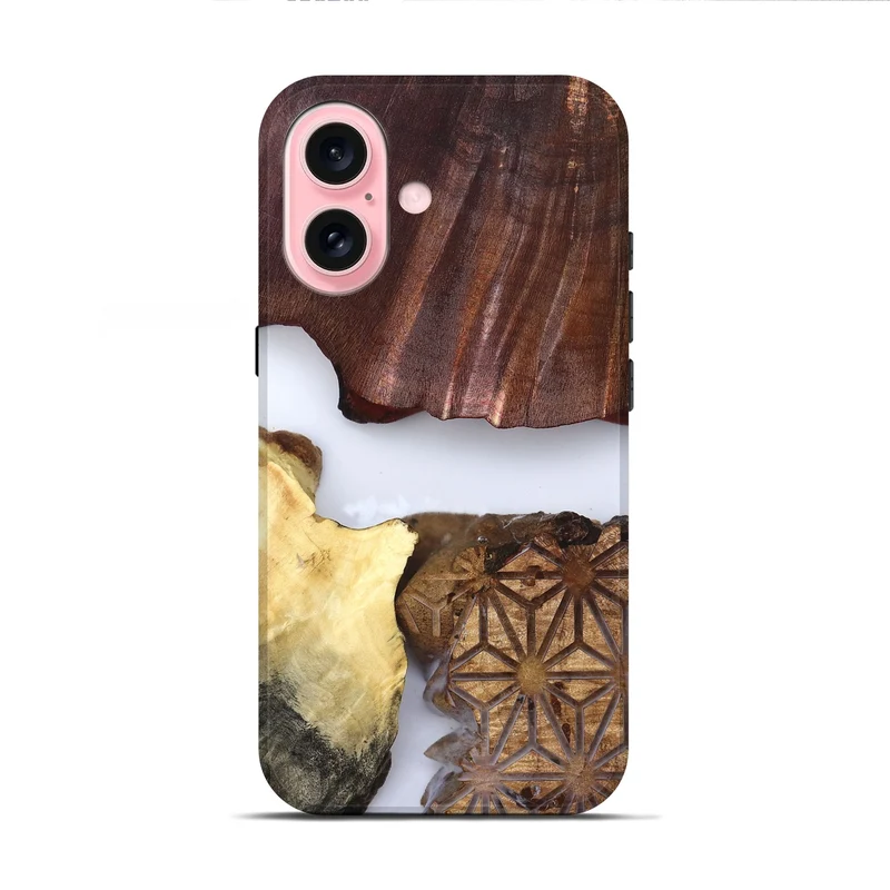 iPhone 16 Wood Live Edge Phone Case - Deanna (Clear, 829796)