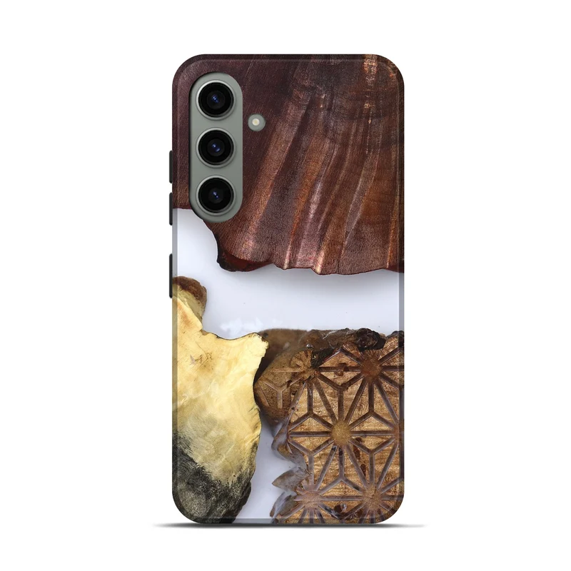 Galaxy S24 Wood Live Edge Phone Case - Deanna (Clear, 829796)