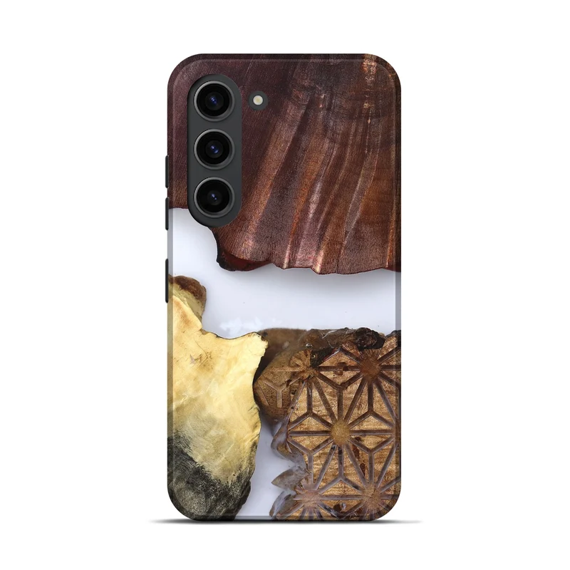 Galaxy S23 Wood Live Edge Phone Case - Deanna (Clear, 829796)