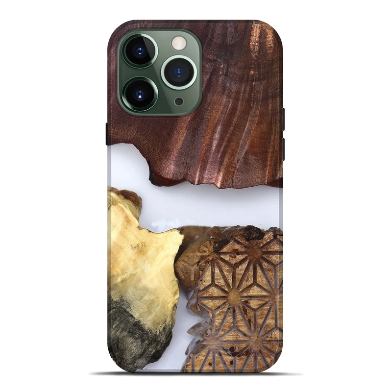 iPhone 13 Pro Max Wood Live Edge Phone Case - Deanna (Clear, 829796)