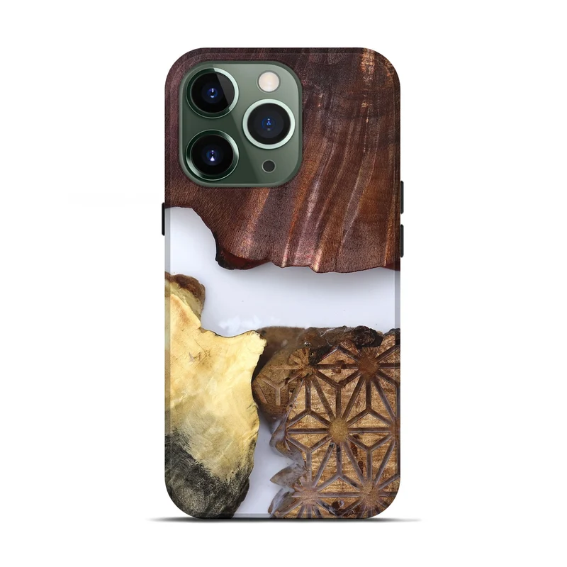 iPhone 13 Pro Wood Live Edge Phone Case - Deanna (Clear, 829796)