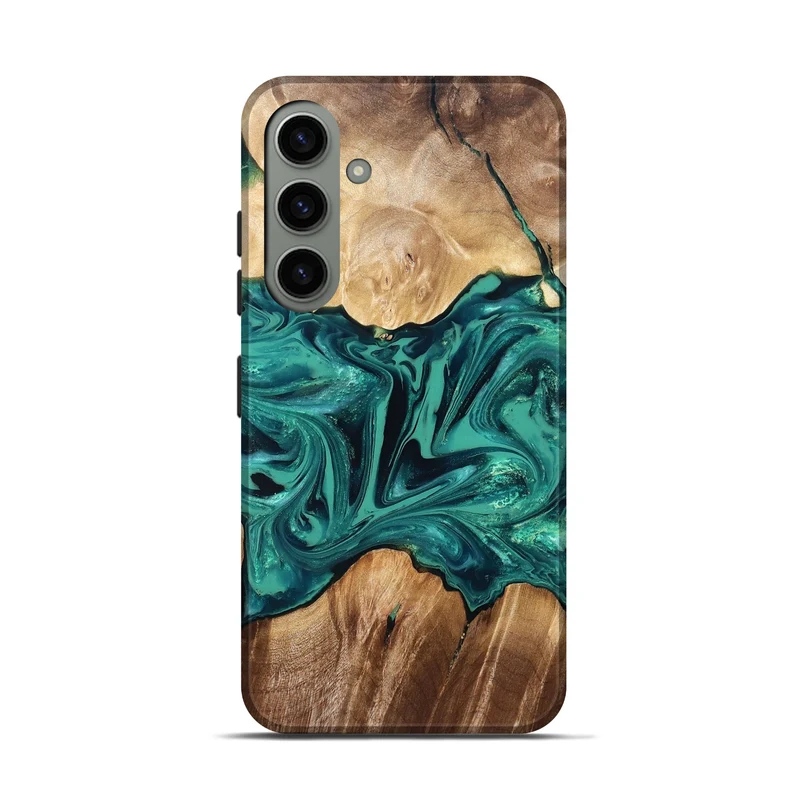 Galaxy S24 Wood Live Edge Phone Case - Nash (Green, 829790)