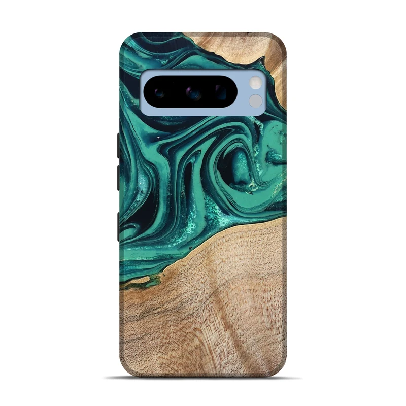 Pixel 8 Pro Wood Live Edge Phone Case - Kattie (Green, 829783)
