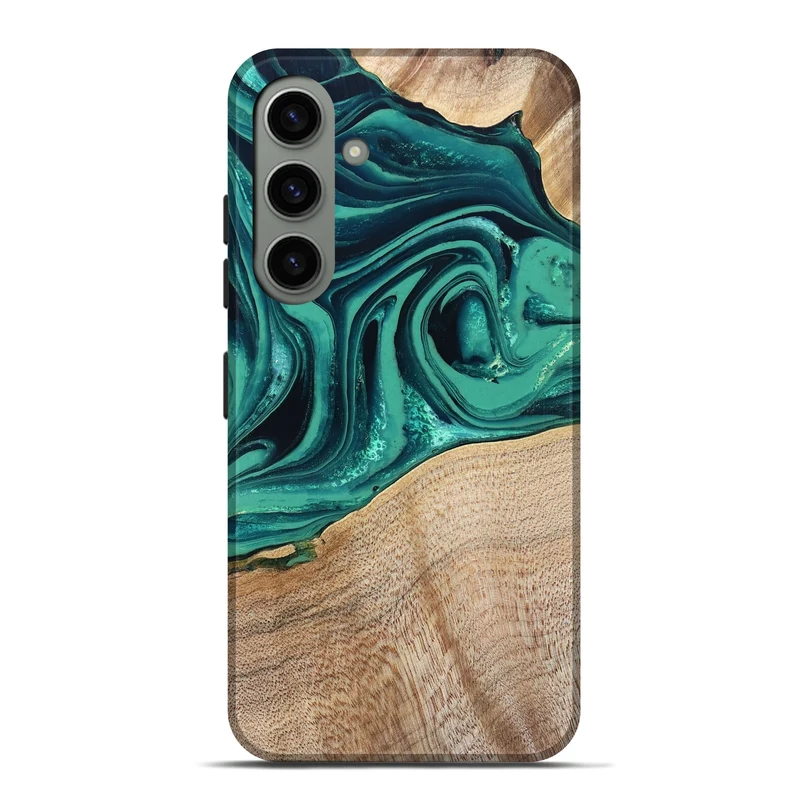 Galaxy S24 Plus Wood Live Edge Phone Case - Kattie (Green, 829783)