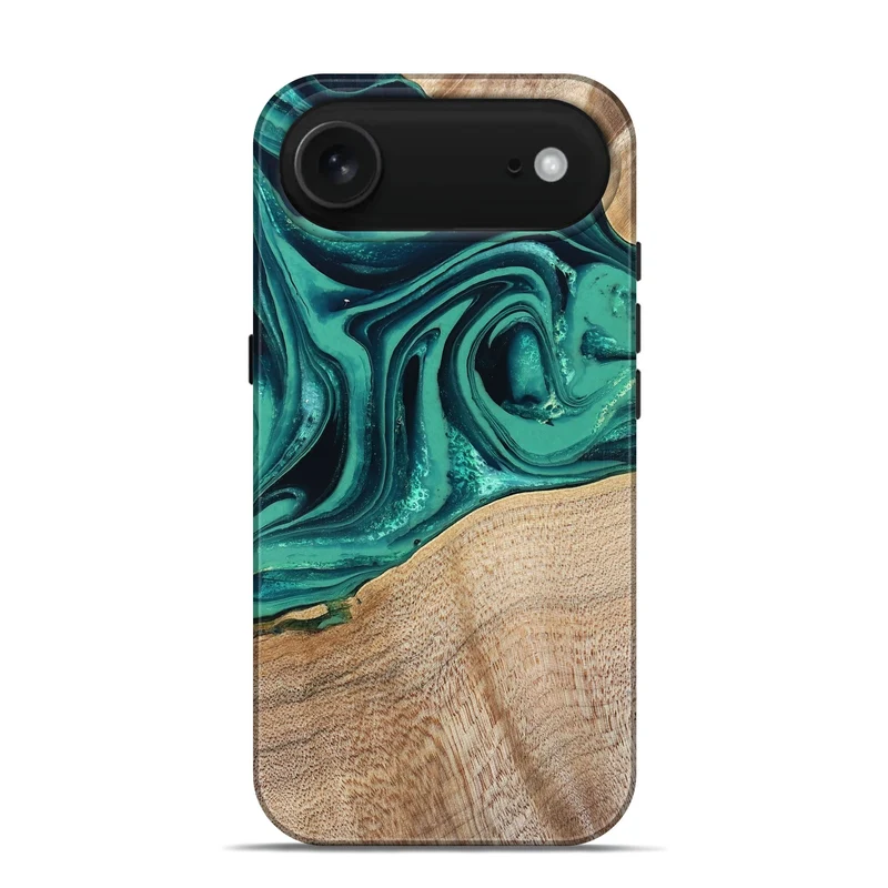 iPhone 17 Air Wood Live Edge Phone Case - Kattie (Green, 829783)