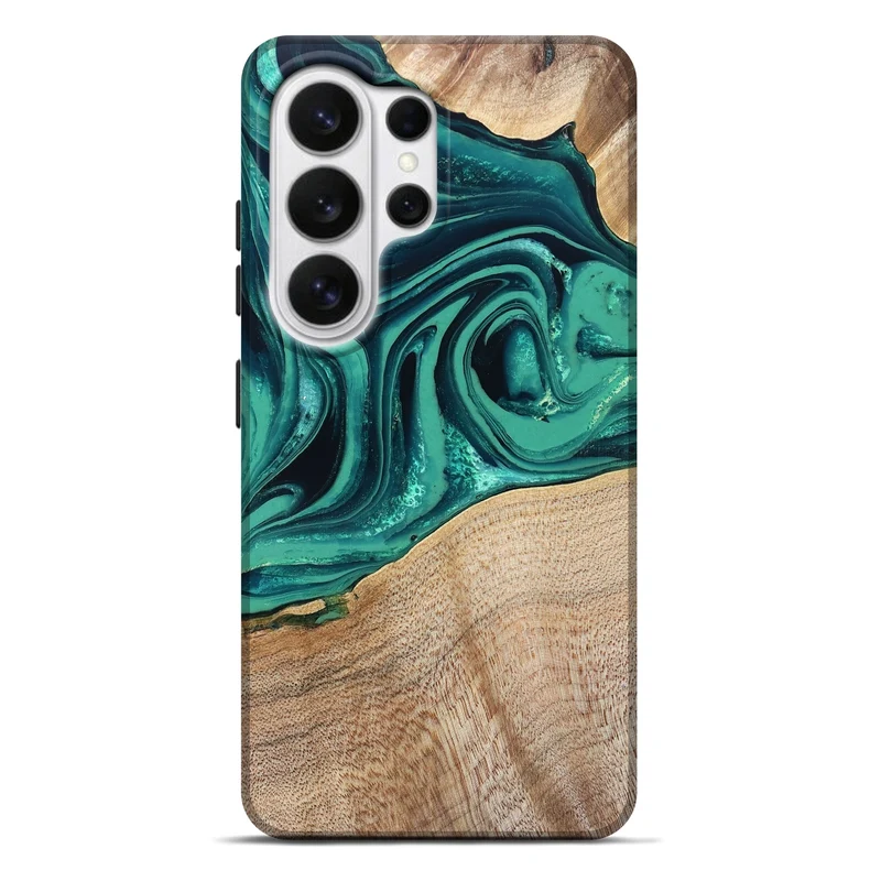 Galaxy S26 Ultra Wood Live Edge Phone Case - Kattie (Green, 829783)