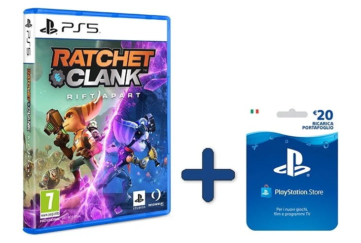 RATCHET & CLANK: Rift Apart Playstation 5 + € 20 Di Ricarica Portafoglio Edizione Italiana