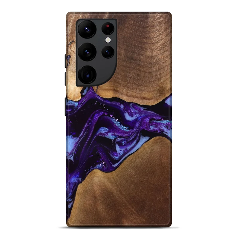 Galaxy S22 Ultra Wood Live Edge Phone Case - Cierra (Purple, 829793)