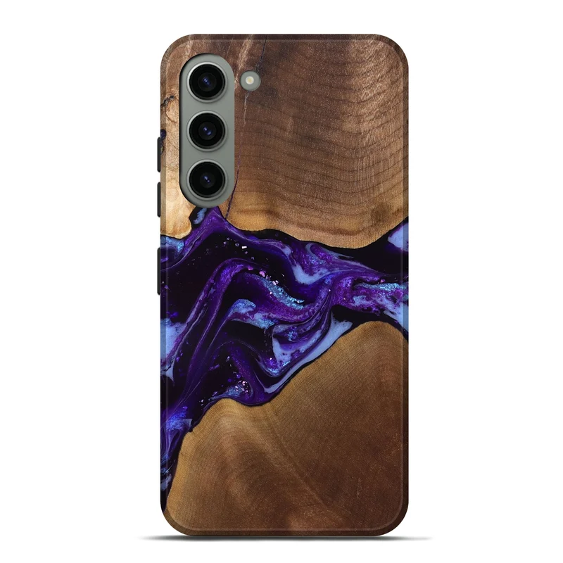 Galaxy S23 Plus Wood Live Edge Phone Case - Cierra (Purple, 829793)