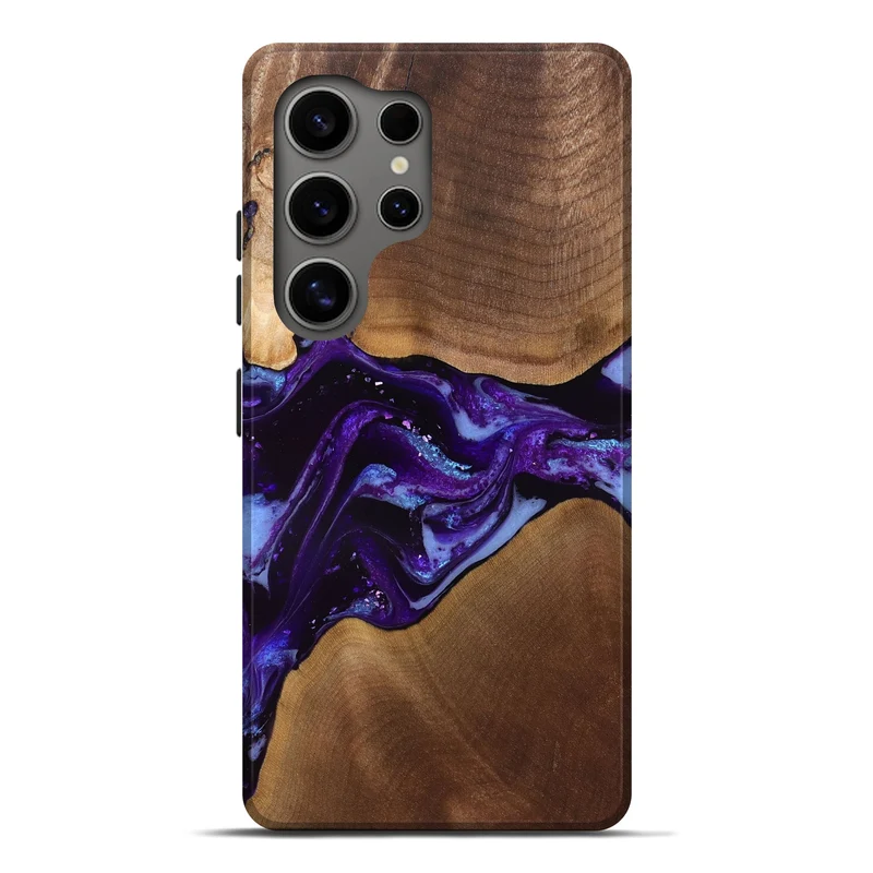 Galaxy S25 Ultra Wood Live Edge Phone Case - Cierra (Purple, 829793)