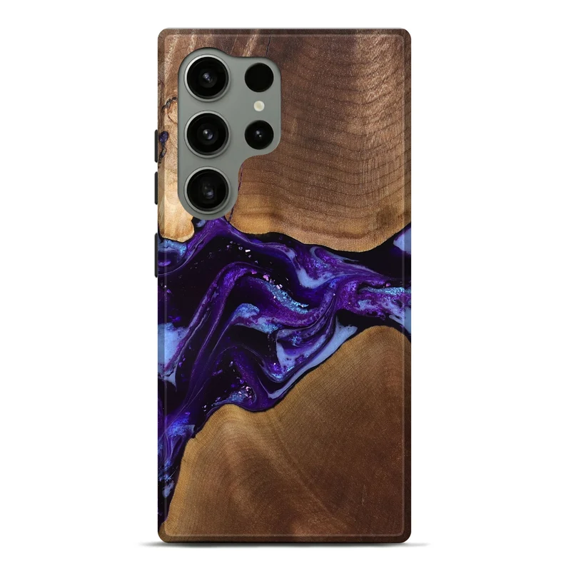 Galaxy S24 Ultra Wood Live Edge Phone Case - Cierra (Purple, 829793)