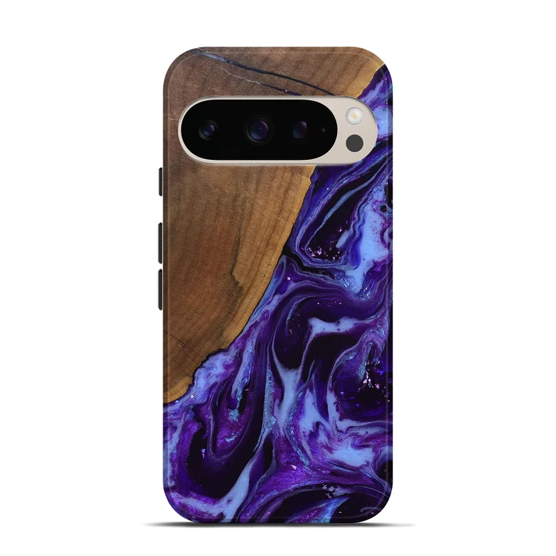 Pixel 10 Pro Wood Live Edge Phone Case - Koen (Purple, 829794)