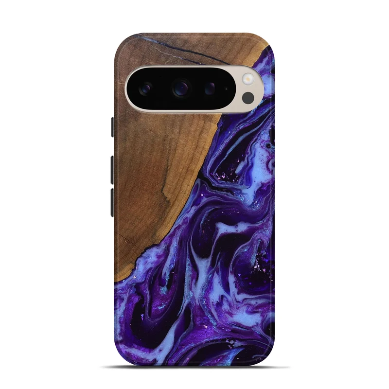 Pixel 9 Pro Wood Live Edge Phone Case - Koen (Purple, 829794)