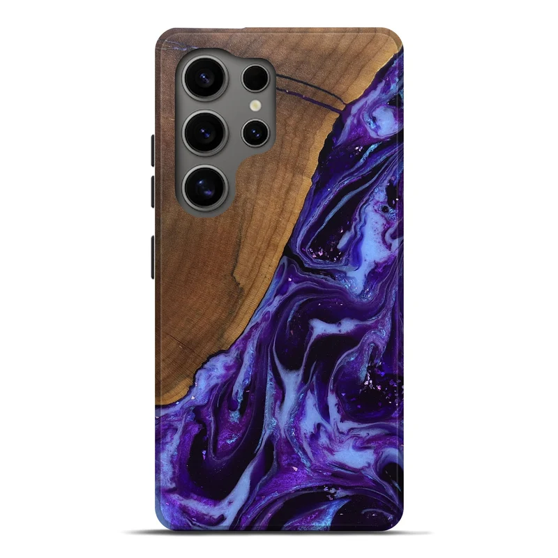 Galaxy S25 Ultra Wood Live Edge Phone Case - Koen (Purple, 829794)