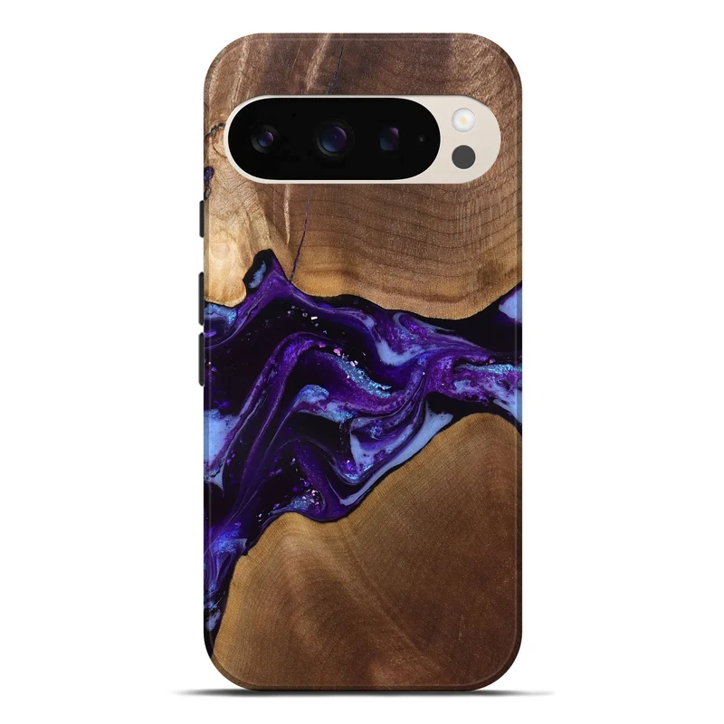 Pixel 10 Pro XL Wood Live Edge Phone Case - Cierra (Purple, 829793)