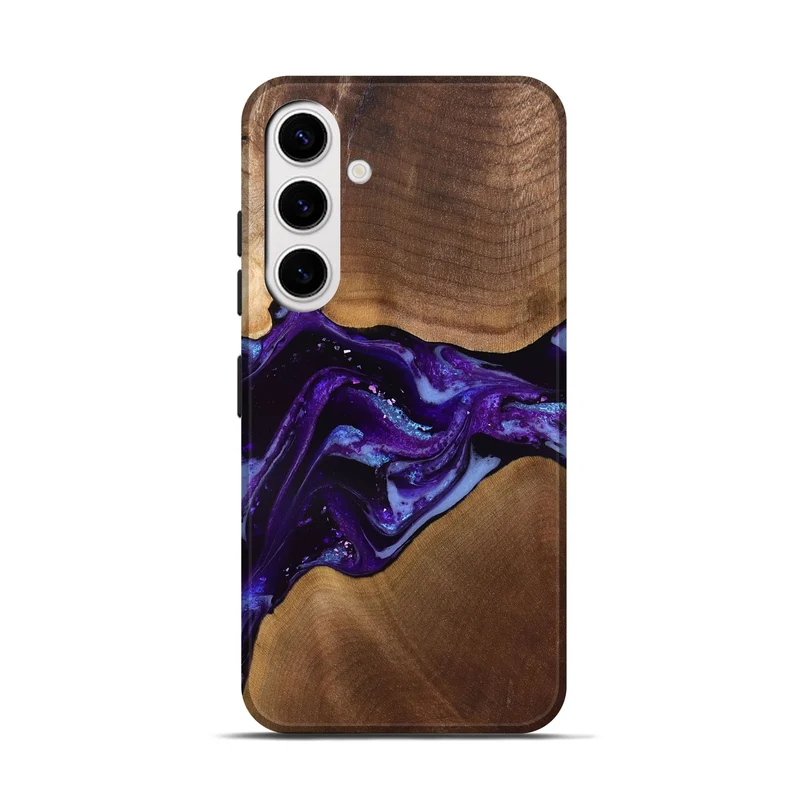 Galaxy S25 Wood Live Edge Phone Case - Cierra (Purple, 829793)