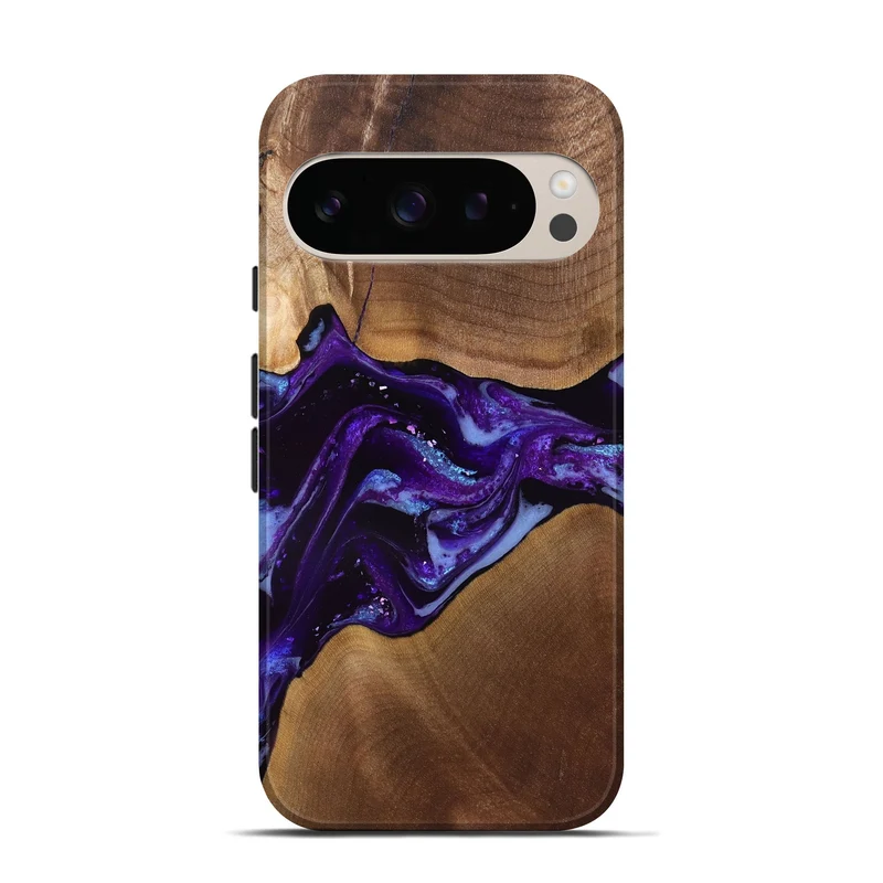 Pixel 10 Pro Wood Live Edge Phone Case - Cierra (Purple, 829793)
