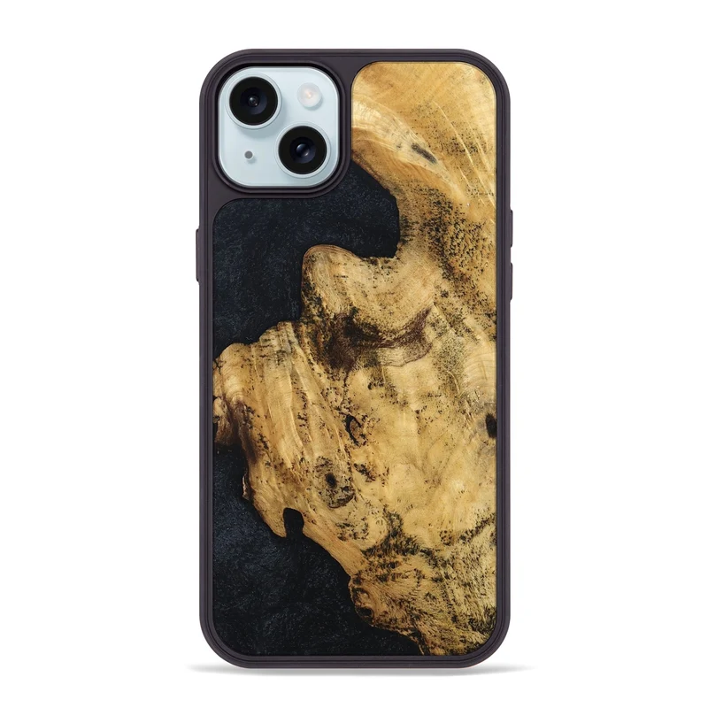 iPhone 15 Plus Wood Phone Case - Adhara (Wood Burl, 829762)