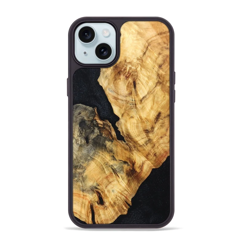 iPhone 15 Plus Wood Phone Case - Jaydin (Wood Burl, 829776)