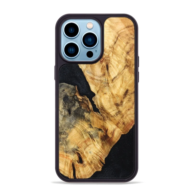 iPhone 14 Pro Max Wood Phone Case - Jaydin (Wood Burl, 829776)