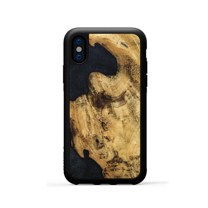 iPhone Xs Wood Phone Case - Adhara (Wood Burl, 829762)