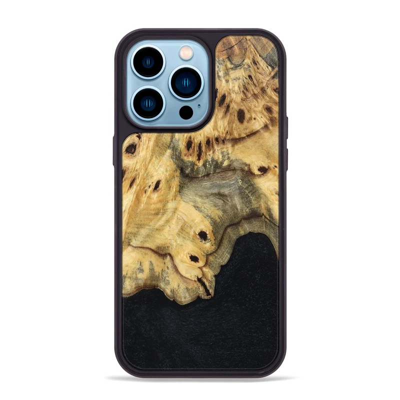 iPhone 14 Pro Max Wood Phone Case - Eliezer (Wood Burl, 829763)