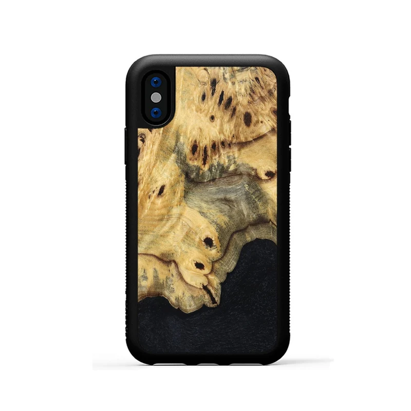 iPhone Xs Wood Phone Case - Eliezer (Wood Burl, 829763)