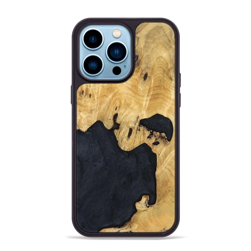 iPhone 14 Pro Max Wood Phone Case - Arleen (Wood Burl, 829741)
