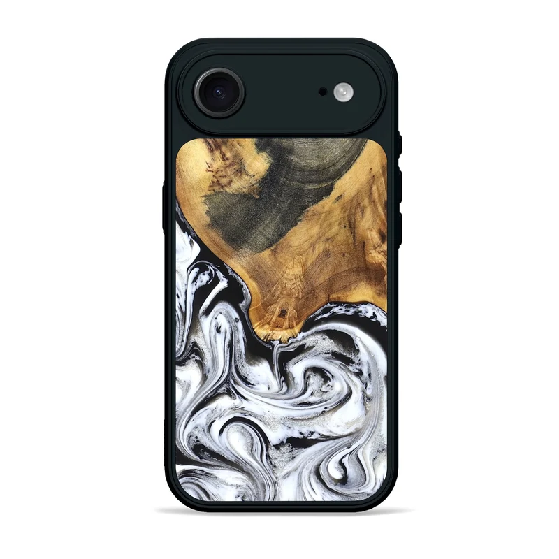 iPhone 17 Air Wood Phone Case - Trinity (Black & White, 829736)